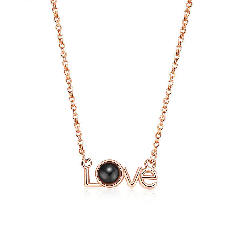 LOVE Shape Pendant Necklace Projection Net Red Jewelry 58b2887b 2aa6 4689 b1b2 427d1e4df3b5