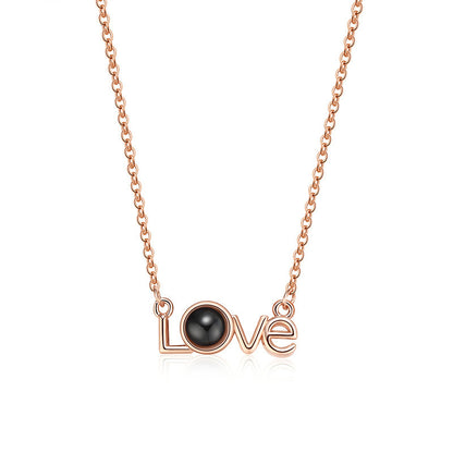 LOVE Shape Pendant Necklace Projection Net Red Jewelry 58b2887b 2aa6 4689 b1b2 427d1e4df3b5