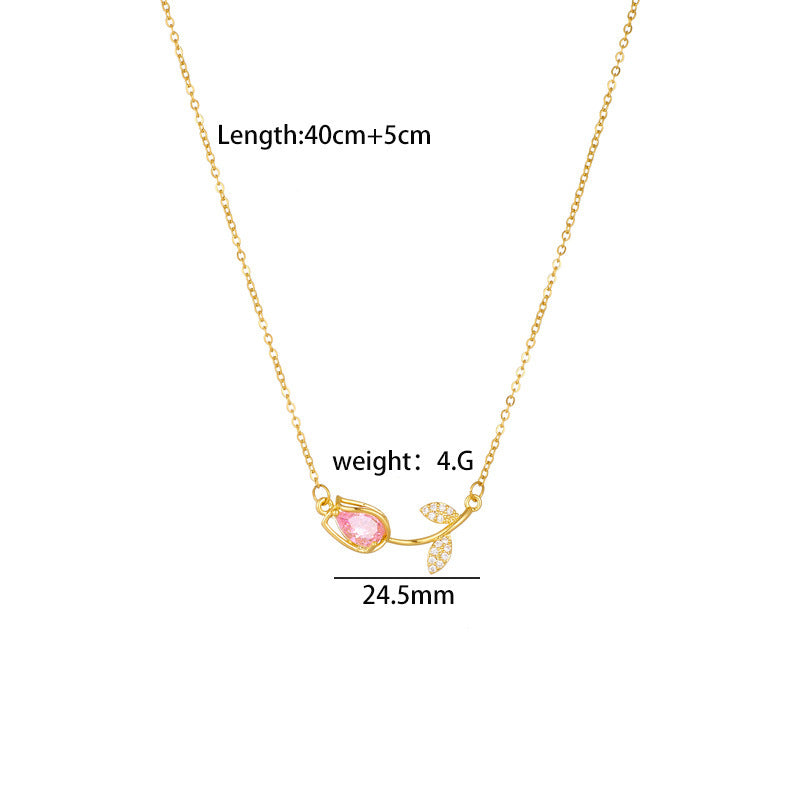 Tulip Flower Necklace For Women 58cac26b 8566 4f9a acde cebc8c7db01e