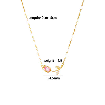 Tulip Flower Necklace For Women 58cac26b 8566 4f9a acde cebc8c7db01e