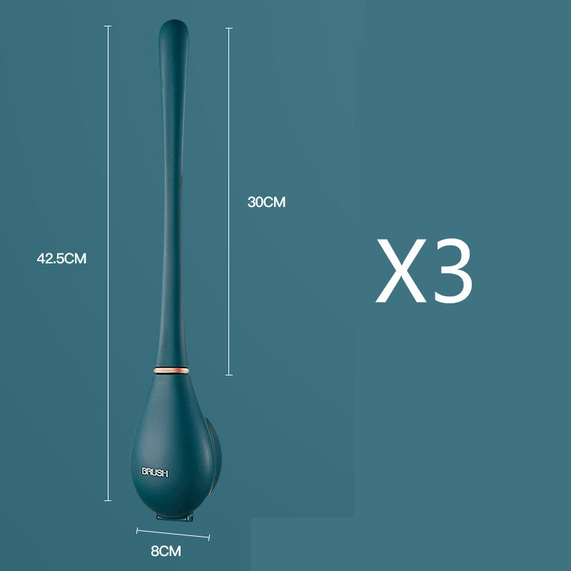 Household Brush Wall-mounted Long-handled Silicone Toilet Brush 58cc7f29 ee00 4bd4 8d3a d287cd990af2