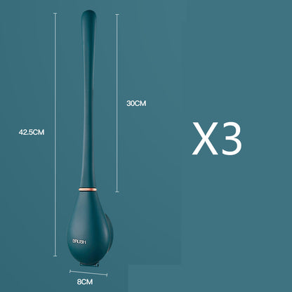 Household Brush Wall-mounted Long-handled Silicone Toilet Brush 58cc7f29 ee00 4bd4 8d3a d287cd990af2