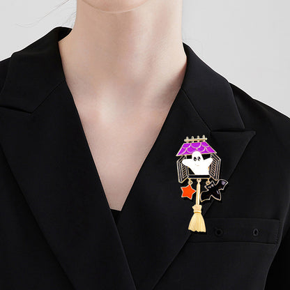 Halloween Brat Broom Pumpkin Head Cartoon Brooch 58d8f10b 05a5 4214 a5ff 99f586473725