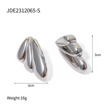Geometry 18k Gold Stainless Steel Wing Earrings 58e2d57d 160d 4b58 a077 17b525e9f690