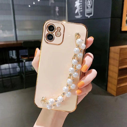 Electroplated Pearl Bracelet All-inclusive Soft Case Mobile Phone Protective Case 58ef1828 654d 4cd7 bc23 a41b50fffbf5