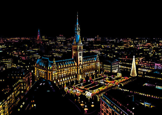 City night scratch painting 590574910201