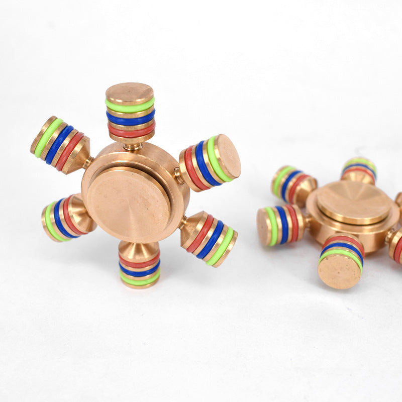 Colorful circle three head six arm gyro 590831144405