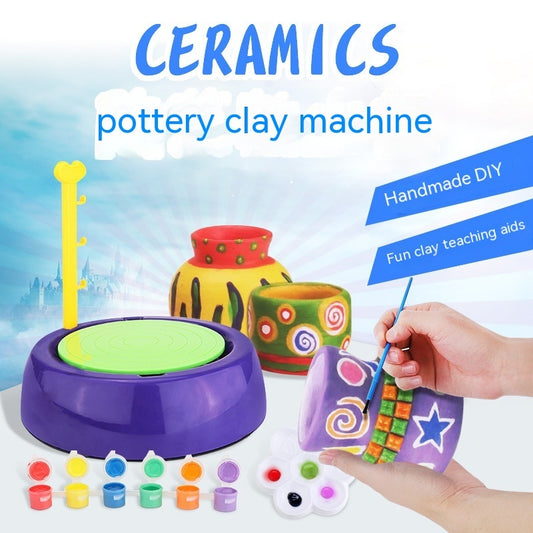 Children's Potter's Wheel Electric Toy Drawing Blank Pottery Clay Machine 590912e6 6555 48ae 8214 602ea22c757c