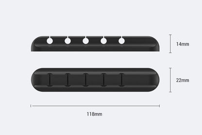 Silicone USB Cable Winder Desktop Cable Organizer Management Multipurpose Clips Cables Protector For Wired Headphones - 图片 3