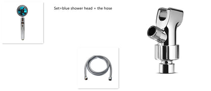 Shower Head Water Saving Flow 360 Degrees Rotating With Small Fan ABS Rain High Pressure Spray Nozzle Bathroom Accessories 59