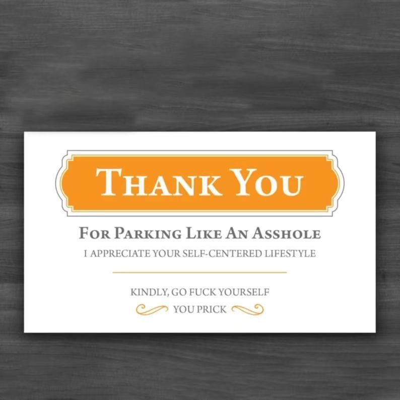 Illegal Parking Reminder Card Middle Finger Card 593be29a 39c6 4d7e 83b5 99ce7693276a