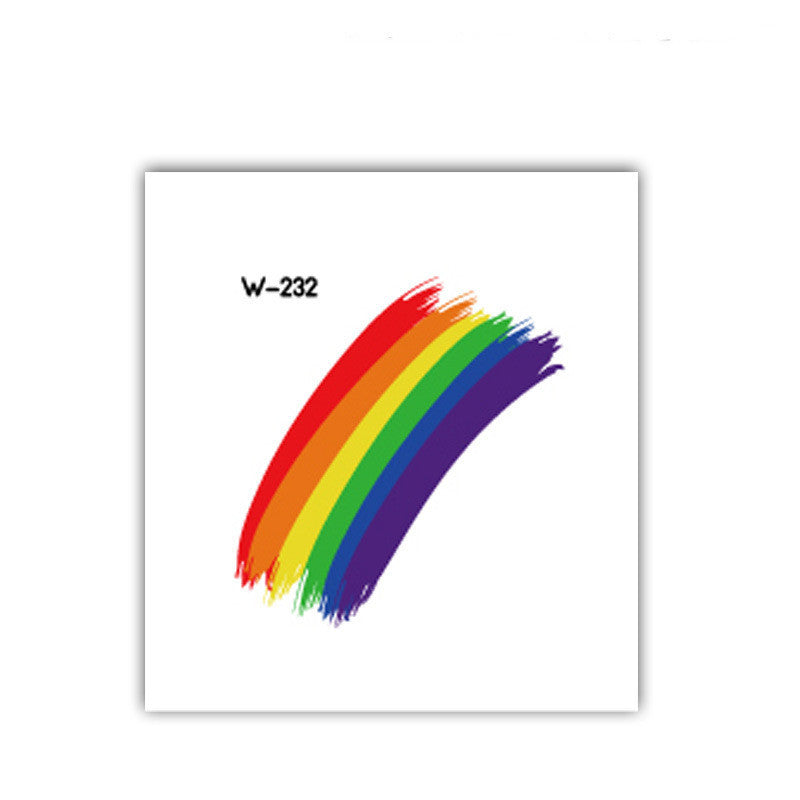 Face Stick Rainbow Geometric Flower Arm Tattoo Sticker 5950a6f4 a3d4 4d94 bbae 23fb99f3a909