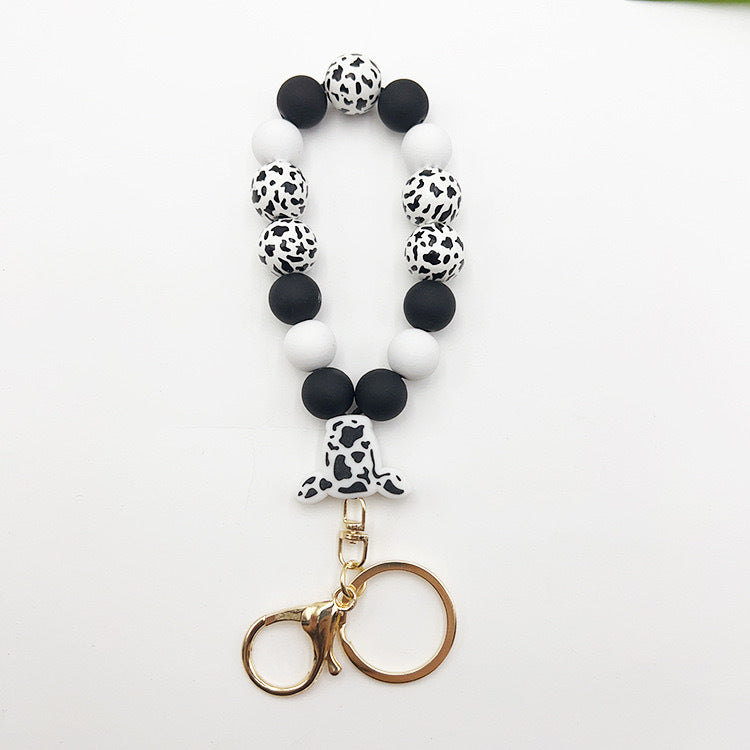 Silicone Wooden Beads Bracelet Keychain 596c9221 2c84 4e57 87e3 1fa854a5384d