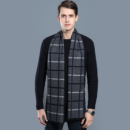 Simple Plaid Warm Keeping Artificial Cashmere Scarf 5983c1ea 8c22 4374 8572 c4575288bdf0