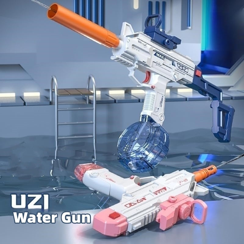 Children Automatic UZI Electric Backpack Water Submachine Gun Fights Summer Toy Water Guns Outdoor Beach Swimming Pool Toys 5