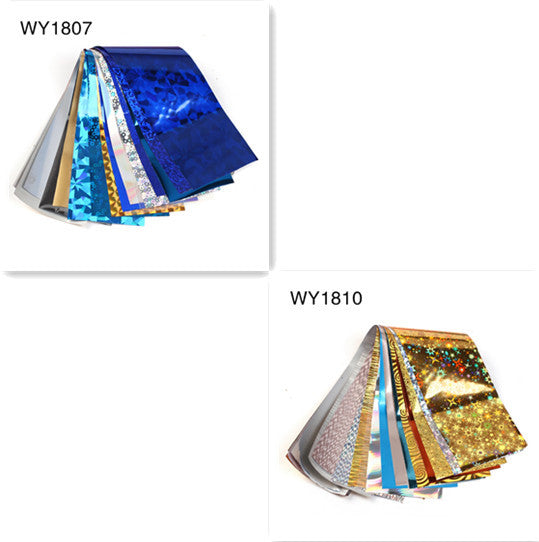 16pcs 20x4cm Mix Nail Art Transfer Foil Sticker - HD Wireless Product #18