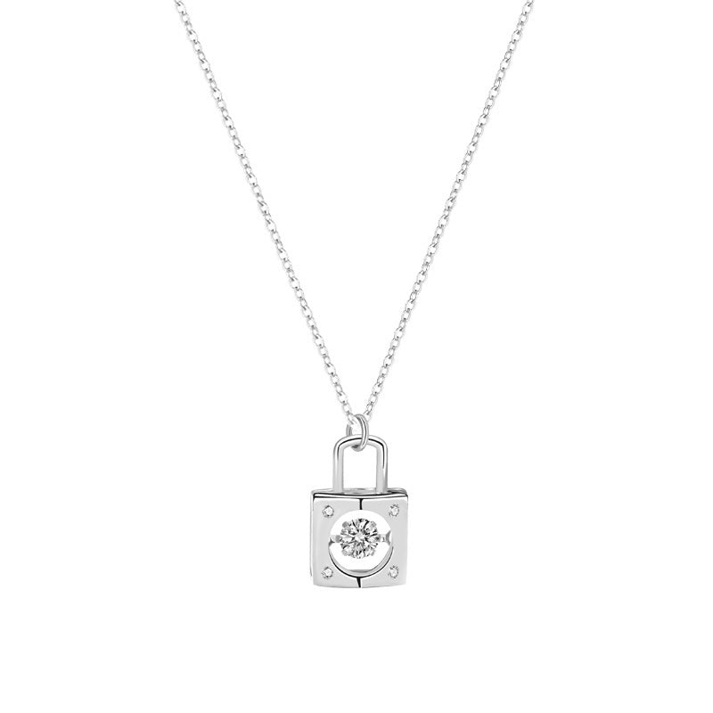 Heart Lock Smart Necklace Female Fashion Short Pulsatile Heart Jeweled Pendant Ornament Wholesale 59a0ab5b ca17 4d06 96db 9b1