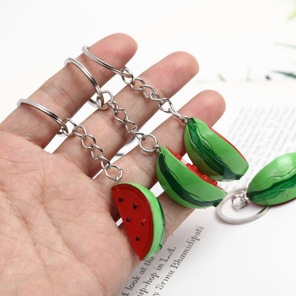 Simulation Three-dimensional Watermelon Piece Keychain Pendant 59b48639 612b 4815 af3e 140f4d5cd284
