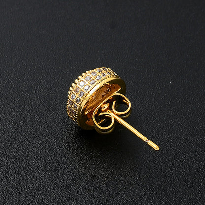Round Full Zircon Hip Hop Personality Earrings Men And Women Trendy Diy Earrings 59c61cfb 1541 48a9 a9b3 4f7a17eb615c
