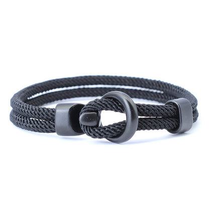 Fashion Rope Bracelet Men Double Layer Outdoor Camping 59c94a23 d16a 45b4 b4ba a97eddf9e3a6