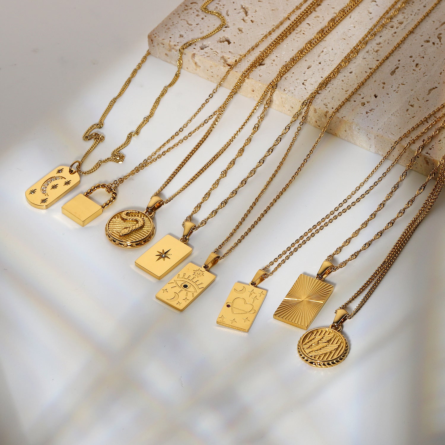 Statement Square Tarot Signet Pendant Necklace 59d7a75e 2998 4cc9 86c1 a46f49ee7d66