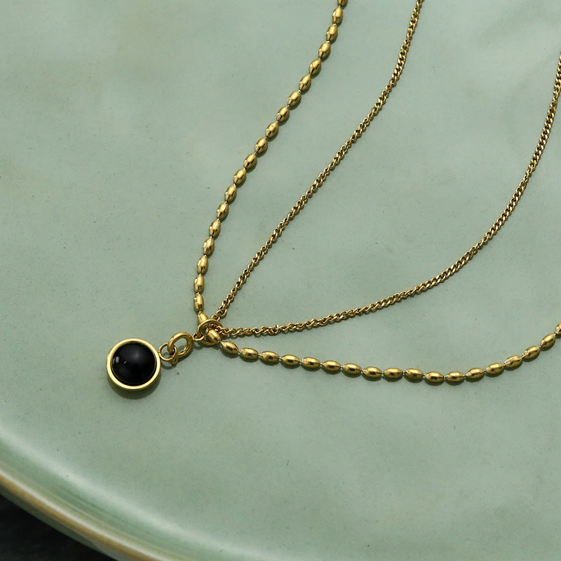 Vintage Rice Beads Double Layer Necklace Natural Stone 5a01ad49 e031 4089 b9c9 44fc95365fcf