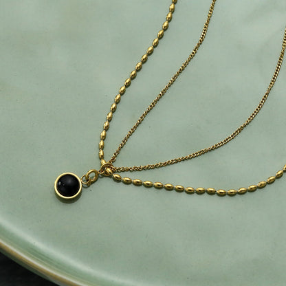 Vintage Rice Beads Double Layer Necklace Natural Stone 5a01ad49 e031 4089 b9c9 44fc95365fcf