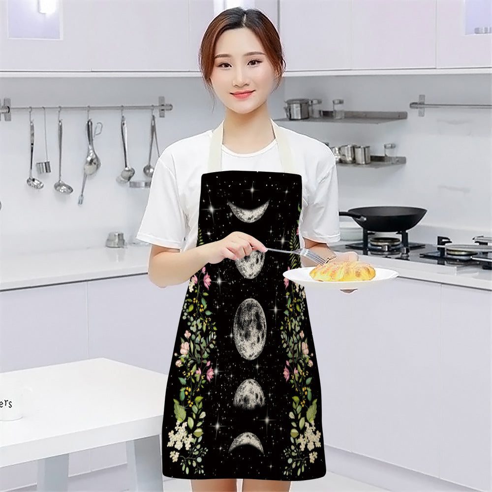 Halloween Skull Printed Cotton And Linen Apron 5a05a640 de2e 43db 9122 54a93c3c2375