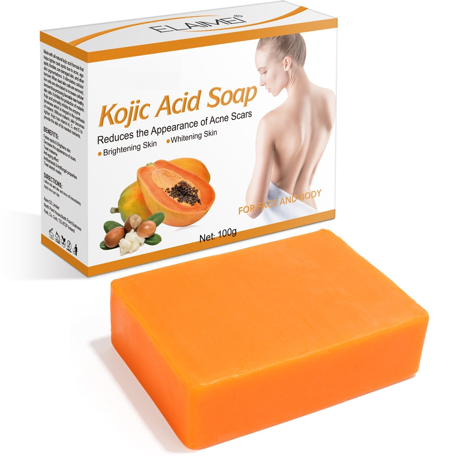 Papaya Kojic Acid Soap Deep Cleansing Softening Cuticle Fading Melanin Acne Brightening Skin Color 5a0fca4b 84e7 4c68 897e 42