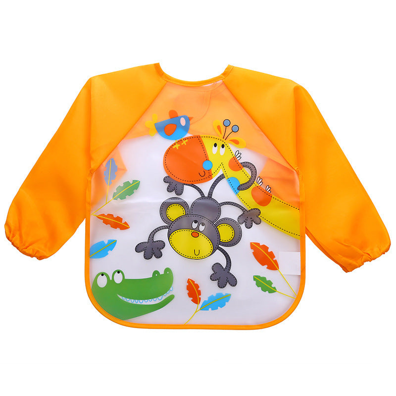 Children's Gown Long Sleeve Kids Waterproof Meal Baby Apron Painting Clothes Bib Protective Clothing 5a29066e 398f 465e af8b 