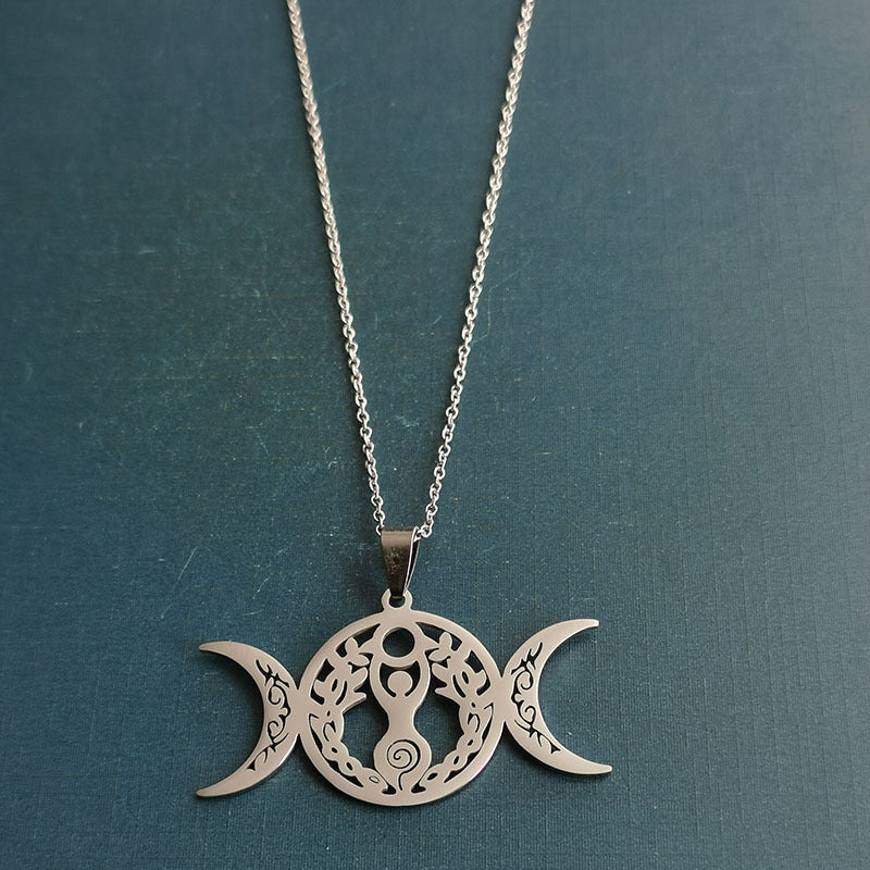 Triple Moon Celtic Knot Pendant Necklace 5a71d950 acc1 4114 8294 ef5a85741523