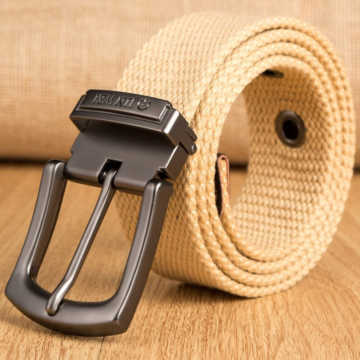 Men's Outdoor Buckle Thick Woven Canvas Belt 5a83855d 63c0 421c b6c0 be4d491c95a2