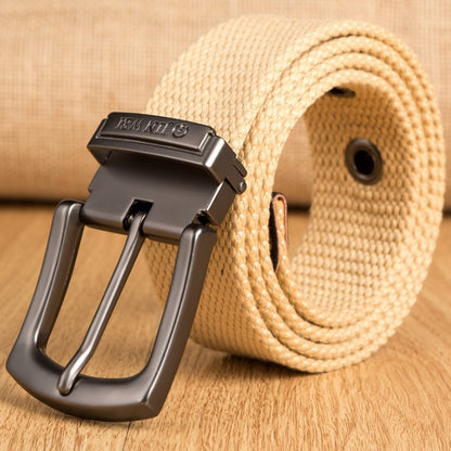 Men's Outdoor Buckle Thick Woven Canvas Belt 5a83855d 63c0 421c b6c0 be4d491c95a2