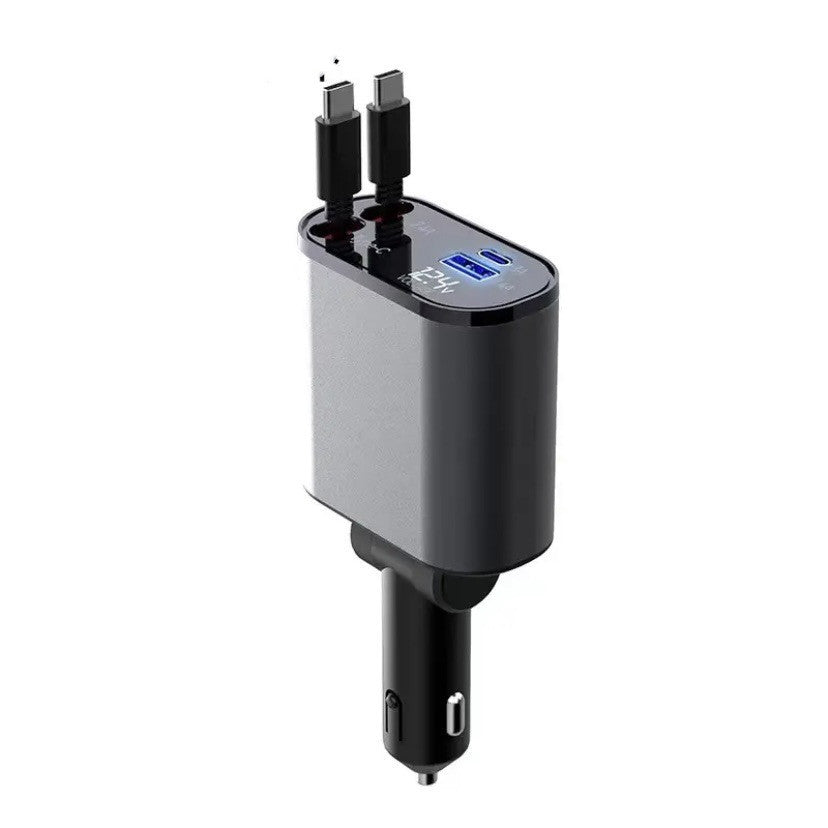 Metal Car Charger 100W Super Fast Charging Car Cigarette Lighter USB And TYPE-C Adapter 5a93019d a453 4c61 8fbe d0a5b3ace01e