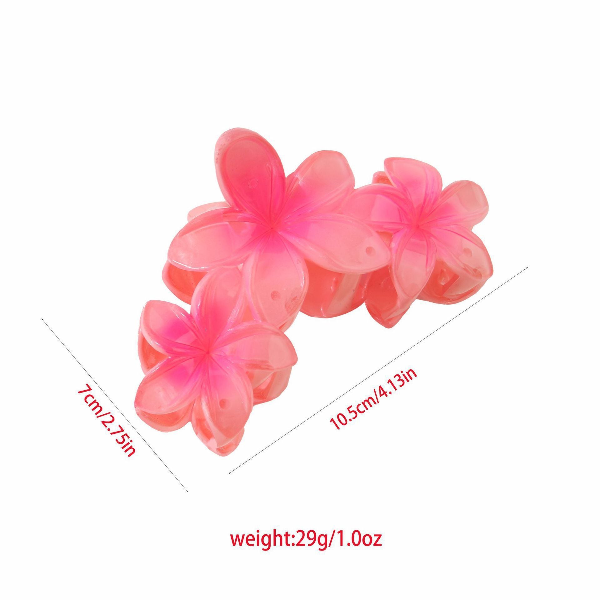 Three Flowers Plumeria Rubra Large Hair Clip Female 5a934722 9ef7 4edb ae91 b6805f8d8f58