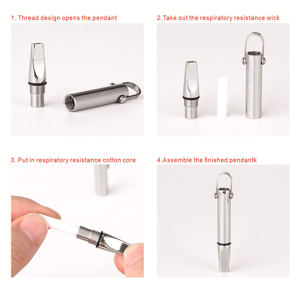 Breathing Resistance Whistle Necklace Round Tube Built-in Cotton Core 5aa6ace6 b169 46e1 a3b3 fe1e75cac529