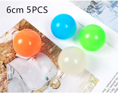 Luminous Sticky Ball Toys Sticky Wall Home Party Games Glow In The Dark Novelty Toys Decompression Squeeze Toy 5ab043fd 63ce 