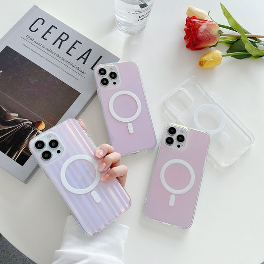 Transparent Frosted Magnetic Mobile Phone Case 5ad2dc1d a253 44ae 8da4 27a857191303
