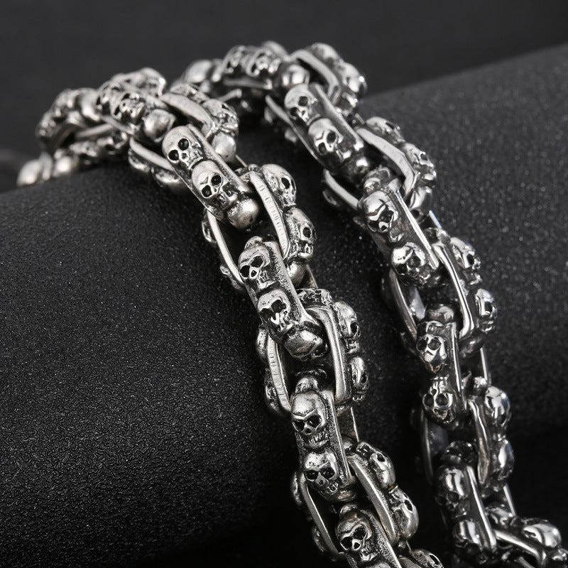 Old Punk Skull Titanium Steel Men's Bracelet 5ada5913 c85b 4cdc 8d8a 6c8b3d59f150
