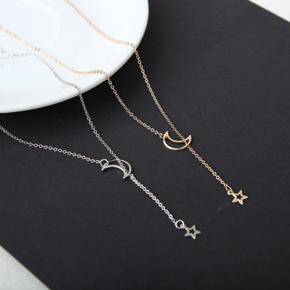 Moon Star Necklace Clavicle Chain Short Necklace 5ada6948 2f67 4b8b 86ff 28f5d27ea270