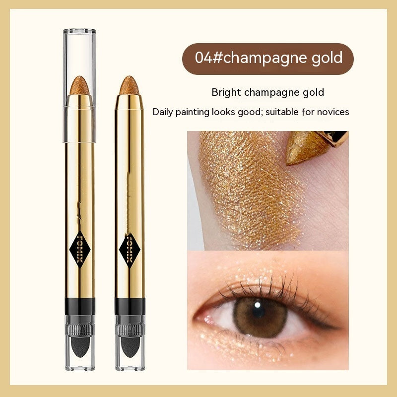 Magic Color Shining Highlight Eyeliner Pen Pearlescent Thin And Glittering Repair And Brightening Double-headed Smudger One-t