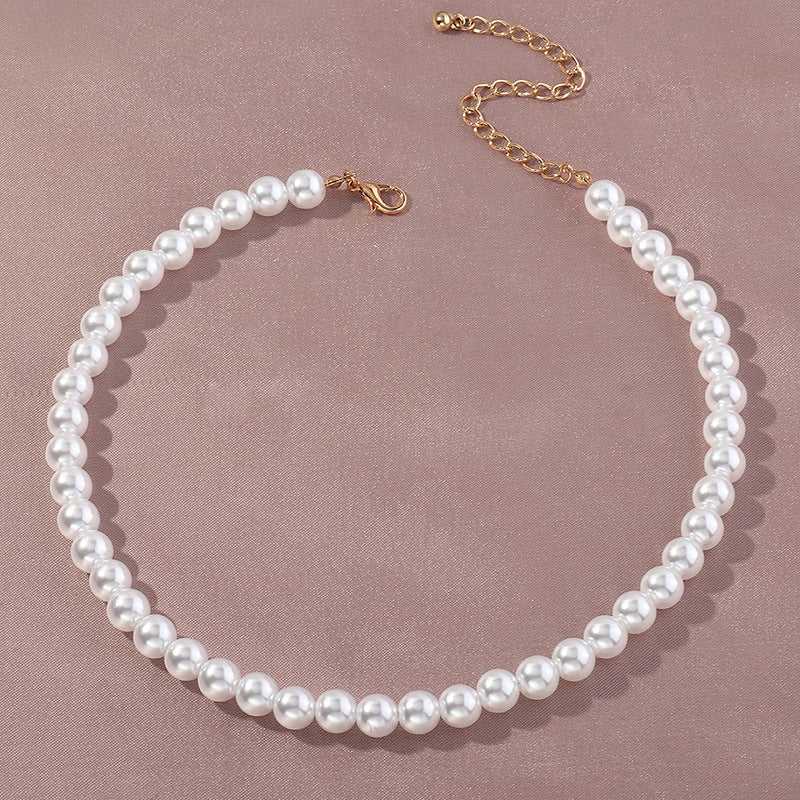 Elegant Round  Pearl Necklace Temperament Pearl Necklace 5af4eb63 416b 4e4c a8ea b01c55ce3a97