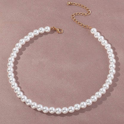 Elegant Round  Pearl Necklace Temperament Pearl Necklace 5af4eb63 416b 4e4c a8ea b01c55ce3a97