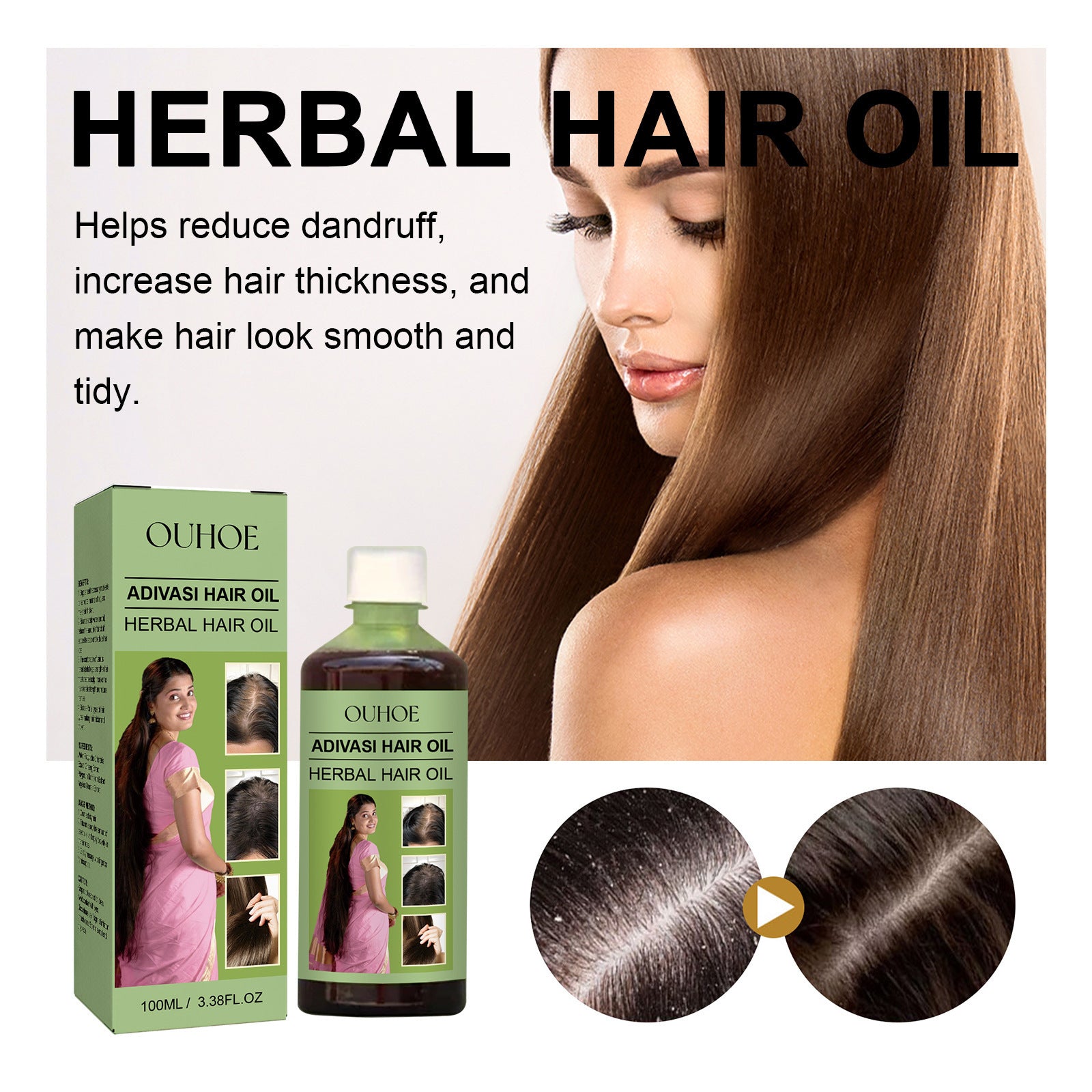 Herbal Dense Hair Oil Solid Anti-drop Strong Scalp Repair Soft And Smooth 5b2960f5 ee9b 442f 8bb9 e20577aaaaa9