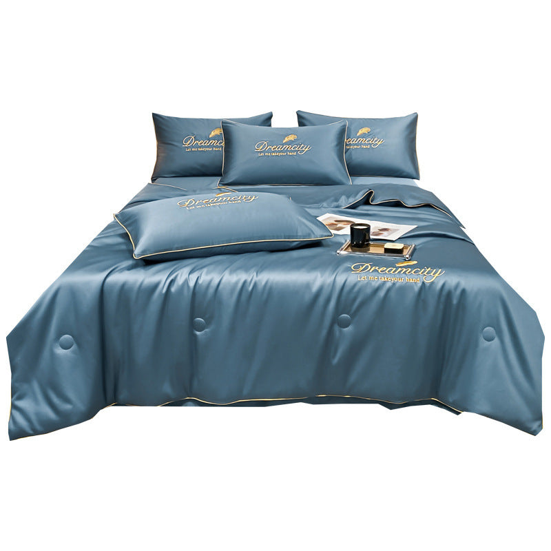 Modern Simple Washed Silk Airable Cover Ice Silk Printing And Dyeing Embroidery 5b411208 28c5 40f2 83bd 48392b62812a