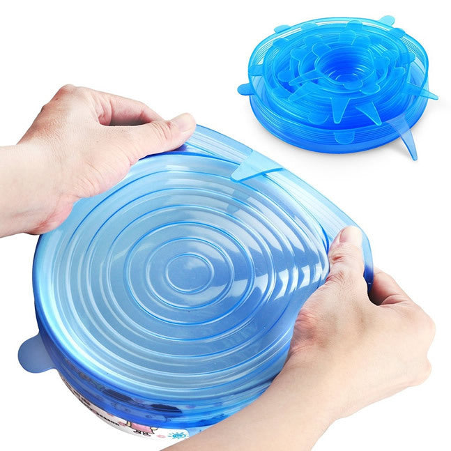 Silicone Fresh-keeping Cover Universal Bowl Cover Sealed Transparent Cover Household Fresh-keeping 6-piece Microwave Oven Cov