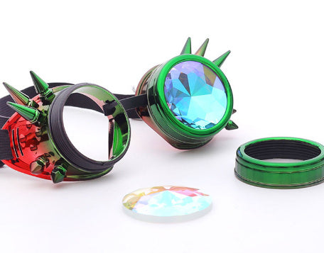 Magic Color Two-tone Gradient Steampunk Kaleidoscope Electronic Music Festival Internet Celebrity Goggles 5b479c23 543b 488c 