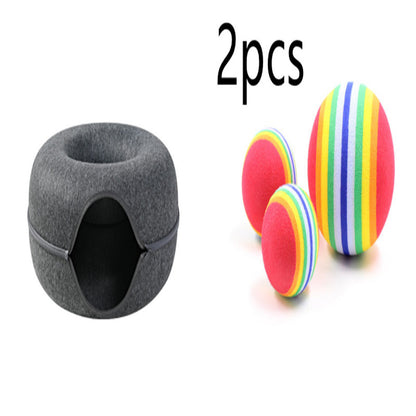 Four Seasons Available Cat Nest Round Woolen Felt Pet Dual-use Cat Nest Tunnel Interactive Training Toy Grey Felt Cat Nest 5b