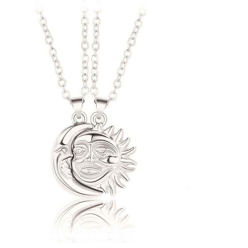 Sun And Moon Necklace Pair Of Magnetite Men And Women 5b738b93 9141 4ce9 9e58 88ca66366ec6