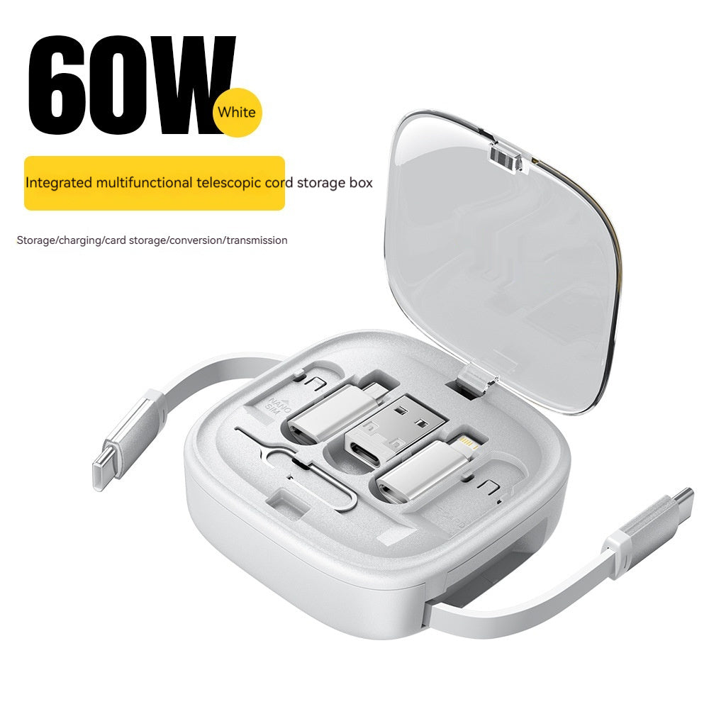 Data Cable Flexible Wire Storage 60W Fast Charging Multi-function Mobile Phone Charging Interface Box - 图片 10